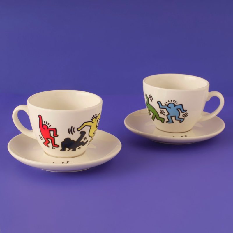Keith Haring Colored Tea Cup&Saucer set/2pcs (220 cc) - Image 3