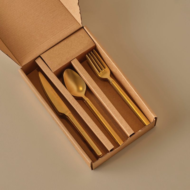 Premium 18 Pieces For 6 People Dessert Cutlery Set Gold - Image 2
