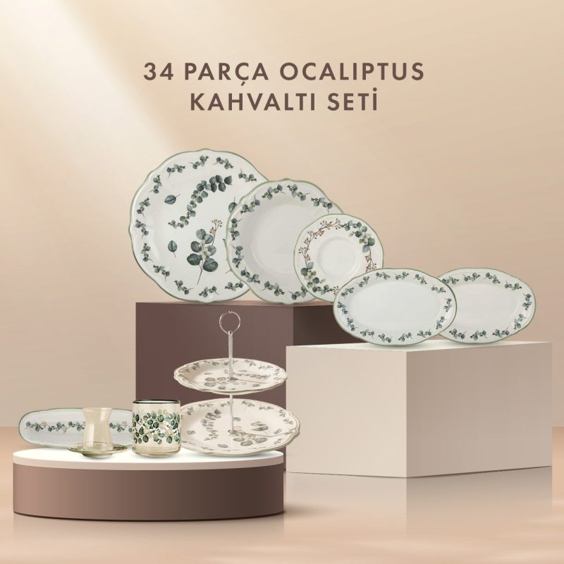 Ocaliptus 34 Piece Breakfast Set