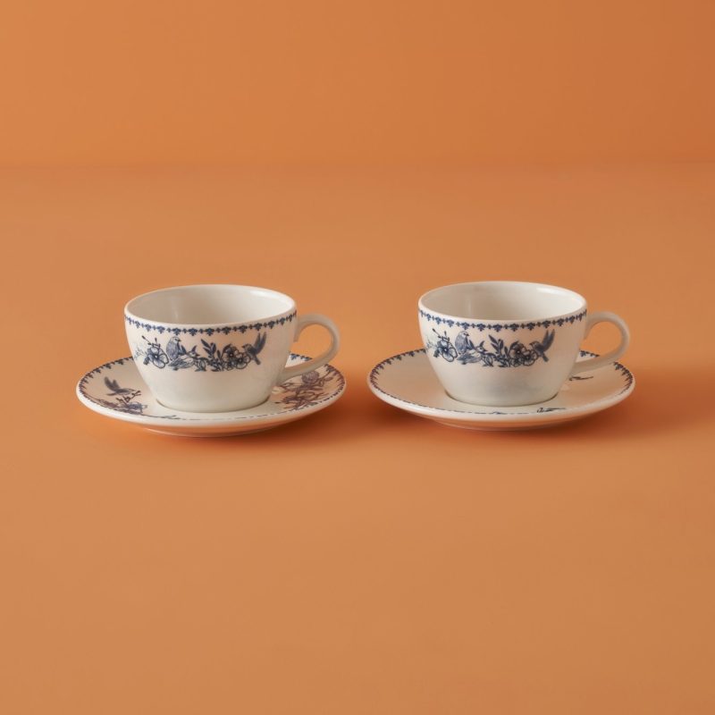 Bleu Blanc Teacup Set of 2 (270 cc)