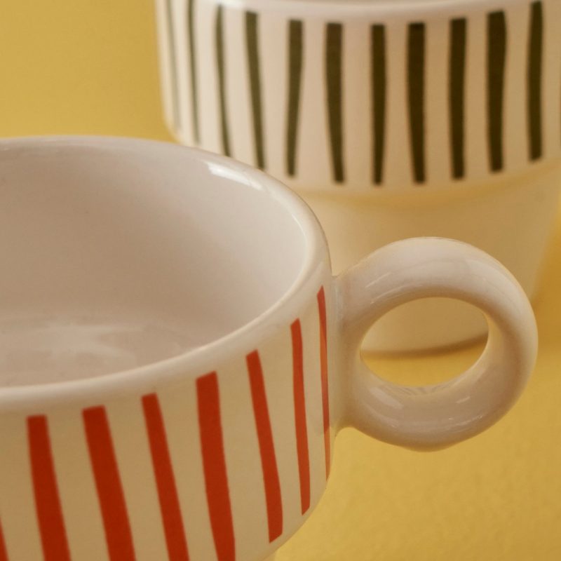 Stripe Espresso 2 Pieces Set - Image 2