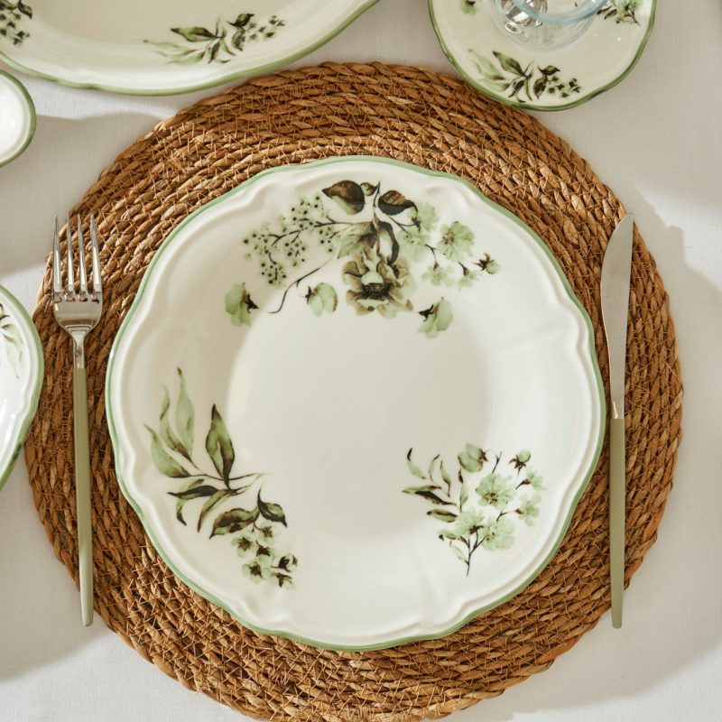 Julia Stoneware 26 Piece Breakfast Set Green - Image 3