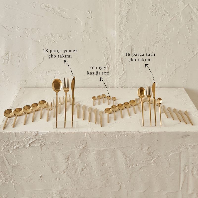 Siena 42 Piece Cutlery Set Gold