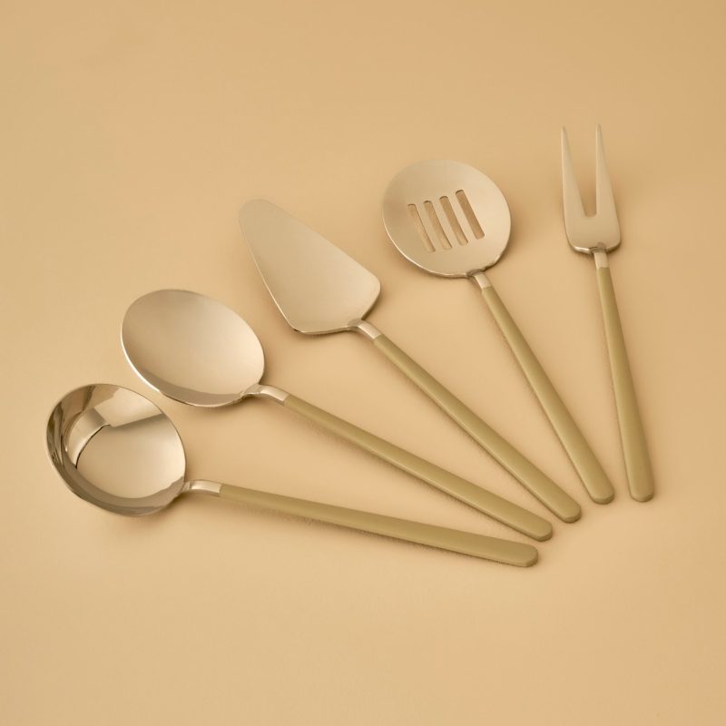 Siena 5-Piece Serving Utensil Set Green