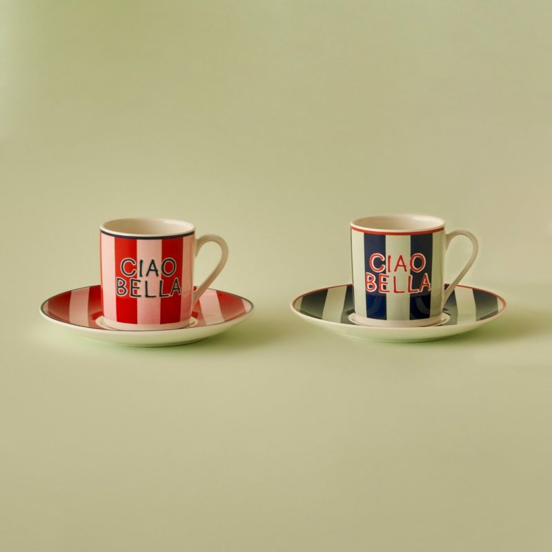 Line Set of 2 Coffee Cups
