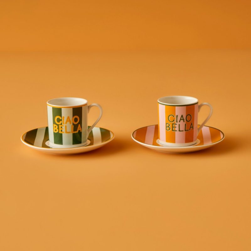 Line Set of 2 Coffee Cups