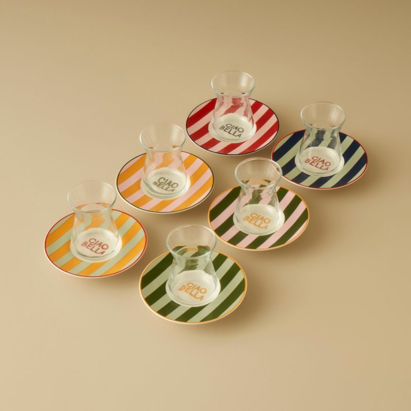 Line  6 Pieces Tea Glasses Set