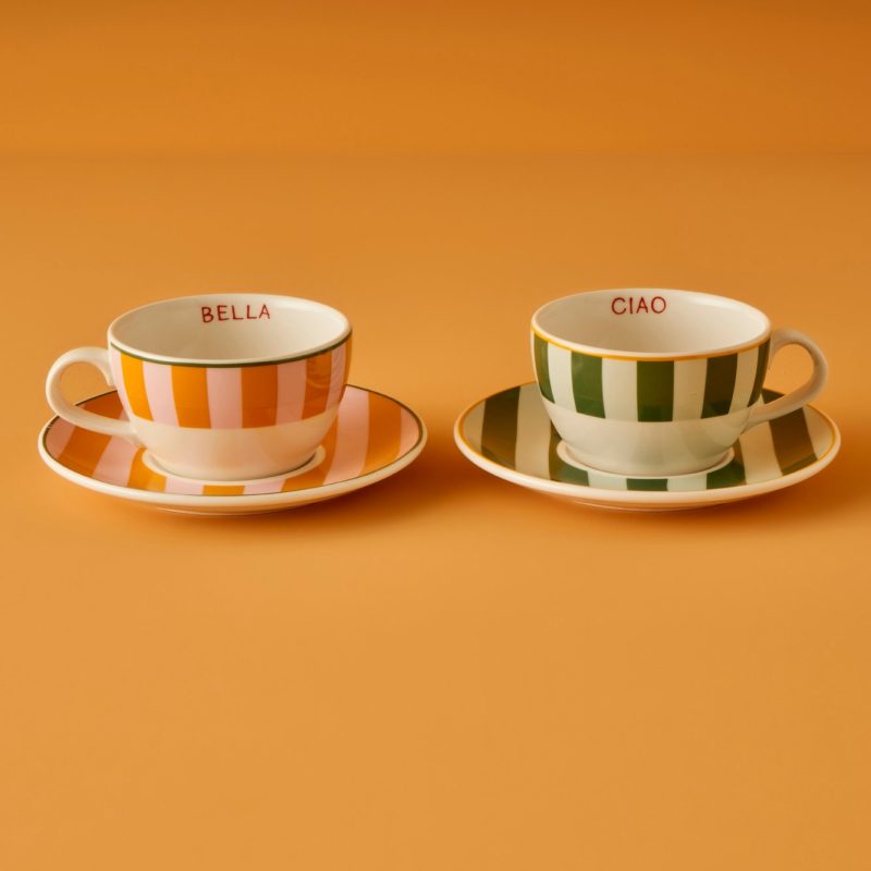Line Tea Cup Set of 2