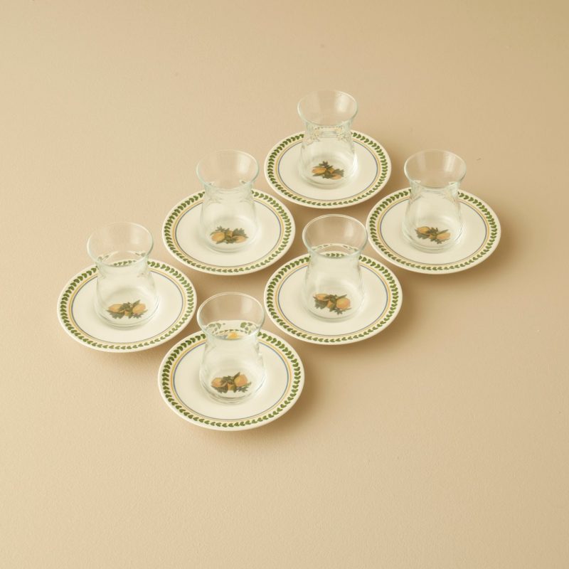 Lemoncello  6 Pieces Tea Glasses Set