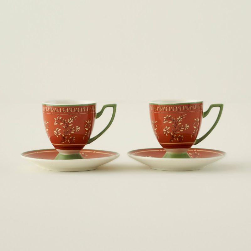 Ethnic Set of 2 Coffee Cups