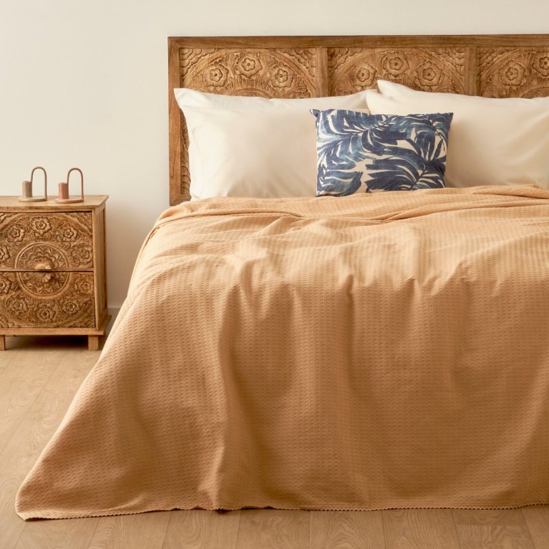 Stormi Double Size Summer Blanket Beige (200x220 cm)