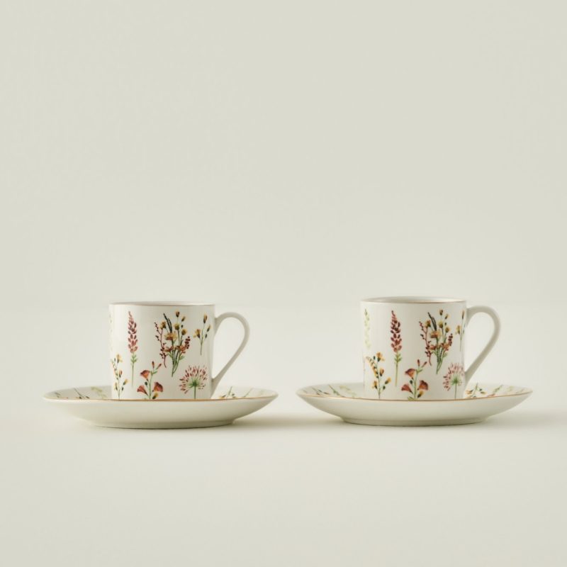 Flores Set of 2 Coffee Cups
