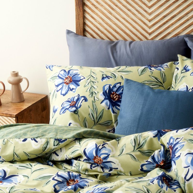 Marlowe Double Duvet Cover Set Green (200x220 cm) - Image 3