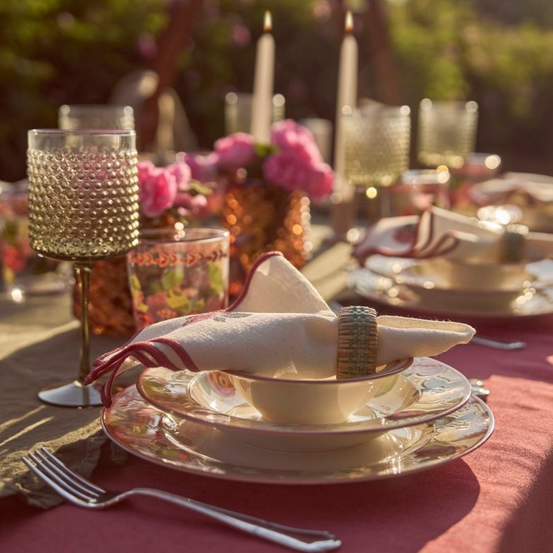 Rose Porcelain 24 Piece Dinner Set - Image 3