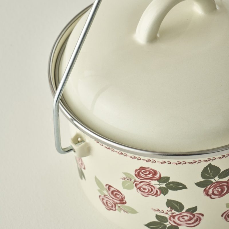 Rose Enamel Pot 2 lt - Image 2