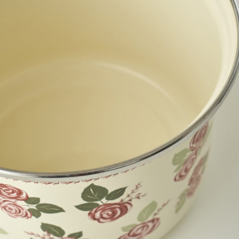 Rose Enamel Pot 2 lt - Image 3